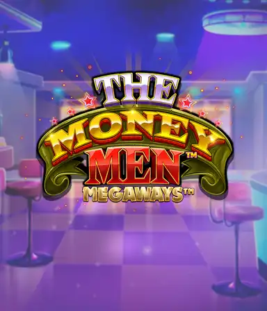 Скриншот игрового автомата The Money Men Megaways от Pragmatic Play, показывающее динамичный городской пейзаж с элементами хип-хоп культуры. В центре кадра расположены символы слота: золотые украшения, крутые автомобили и персонажи, исполняющие рэп жесты, создающие атмосферу настоящего хип-хоп выступления. Логотип игры The Money Men Megaways расположен в верхней части изображения, акцентируя тематику и стиль игры.